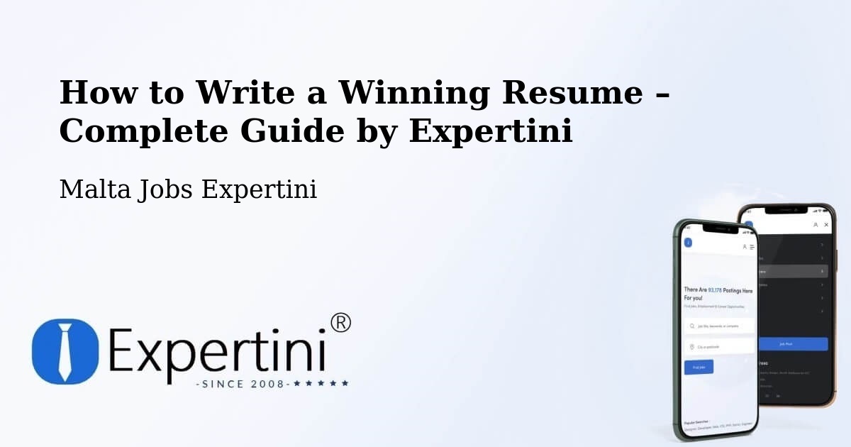 Resume Writing Guide for Job Seekers – Pembroke - Pembroke, Malta Jobs Expertini